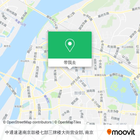 中通速递南京鼓楼七部三牌楼大街营业部地图