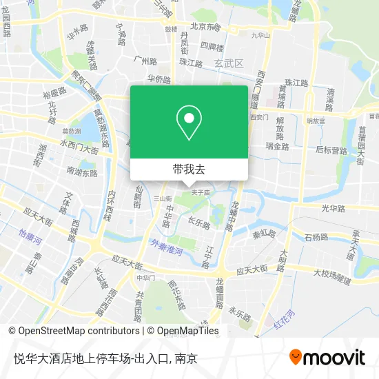 悦华大酒店地上停车场-出入口地图