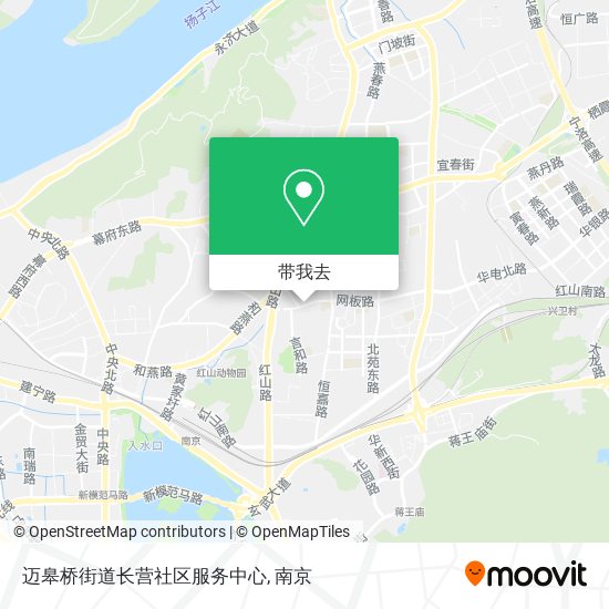 迈皋桥街道长营社区服务中心地图