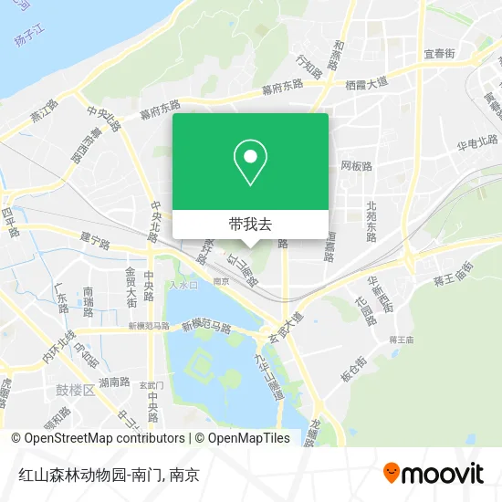 红山森林动物园-南门地图