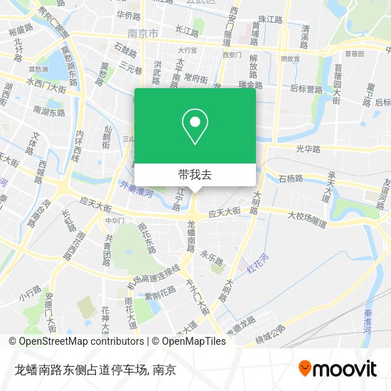 龙蟠南路东侧占道停车场地图