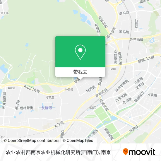 农业农村部南京农业机械化研究所(西南门)地图