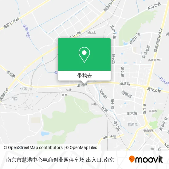 南京市慧港中心电商创业园停车场-出入口地图