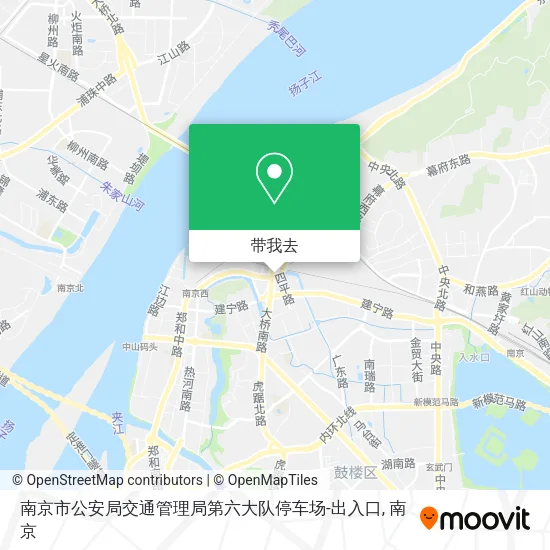 南京市公安局交通管理局第六大队停车场-出入口地图