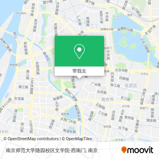 南京师范大学随园校区文学院-西南门地图