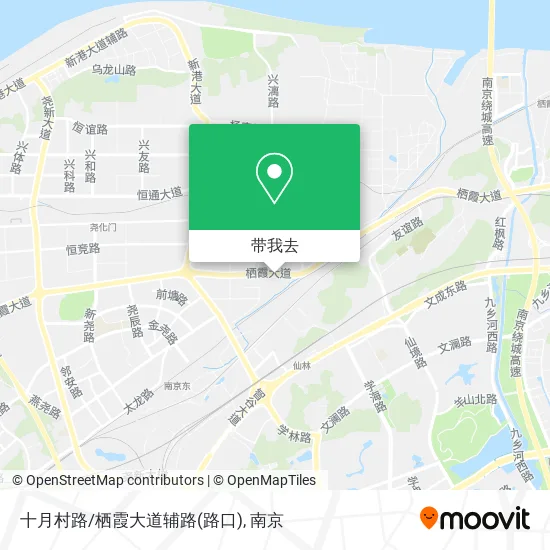 十月村路/栖霞大道辅路(路口)地图