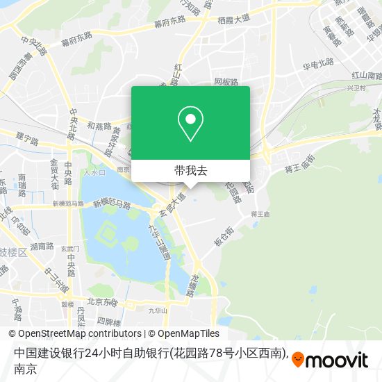 中国建设银行24小时自助银行(花园路78号小区西南)地图