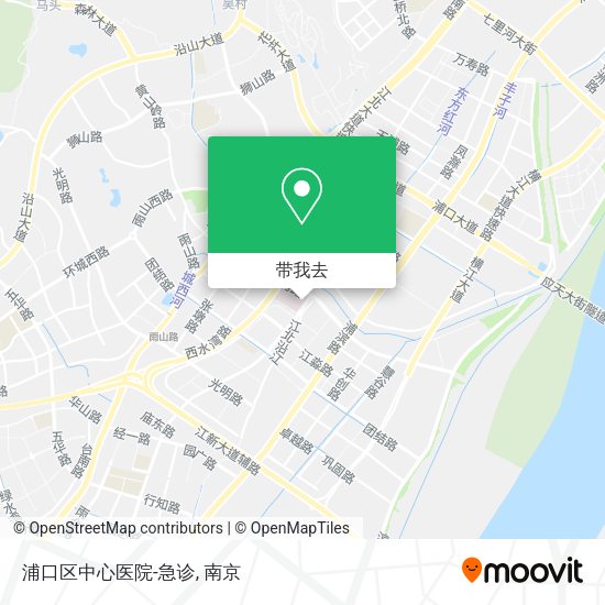 浦口区中心医院-急诊地图