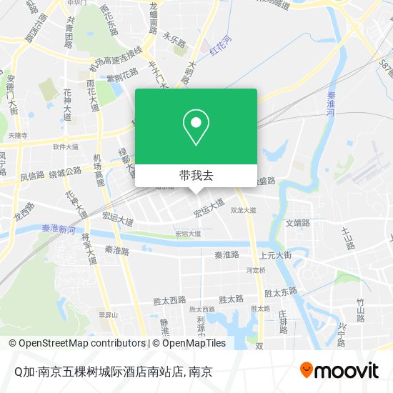 Q加·南京五棵树城际酒店南站店地图