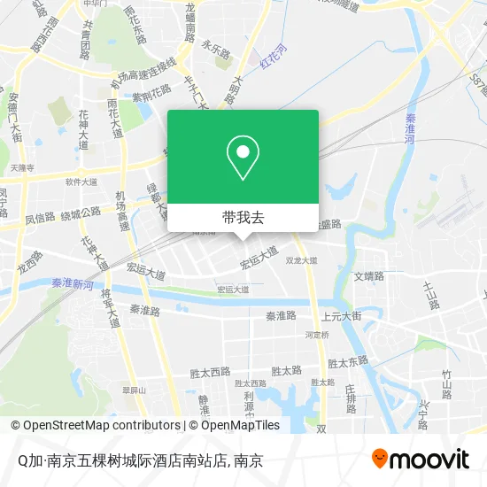 Q加·南京五棵树城际酒店南站店地图