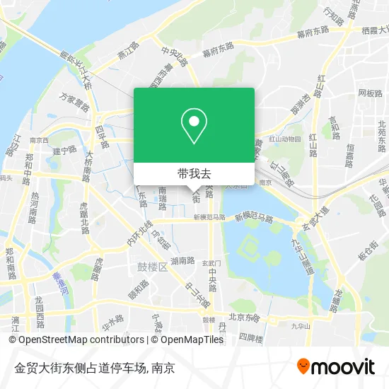 金贸大街东侧占道停车场地图