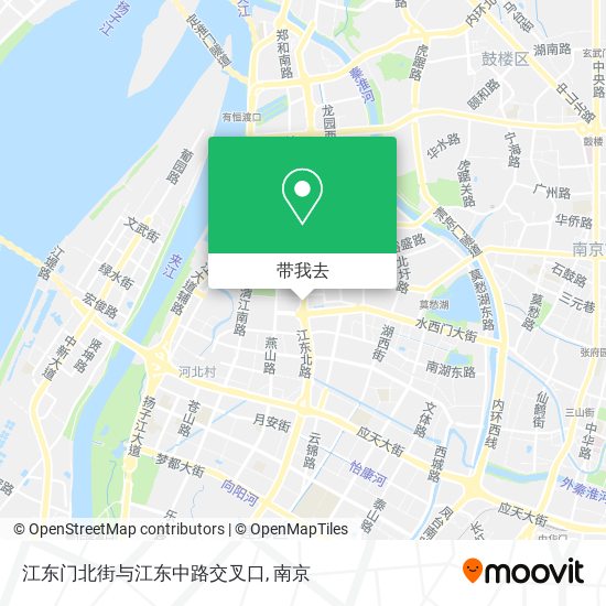江东门北街与江东中路交叉口地图