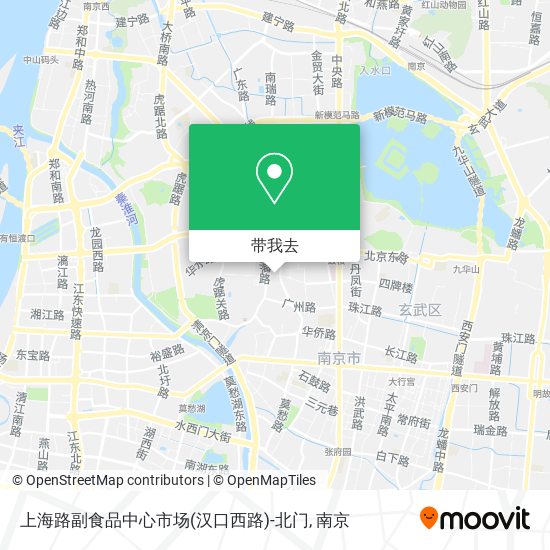 上海路副食品中心市场(汉口西路)-北门地图