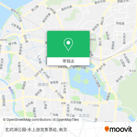 玄武湖公园-水上游览售票处地图