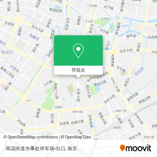 雨花街道办事处停车场-出口地图
