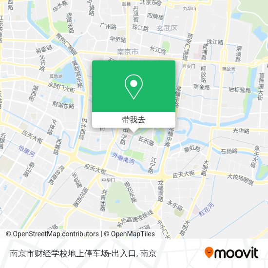 南京市财经学校地上停车场-出入口地图