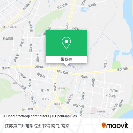江苏第二师范学院图书馆-南门地图