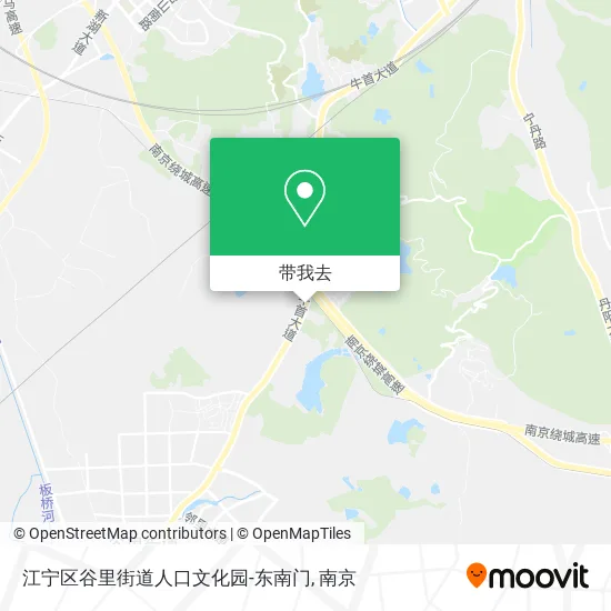 江宁区谷里街道人口文化园-东南门地图