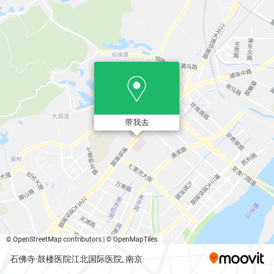 石佛寺·鼓楼医院江北国际医院地图