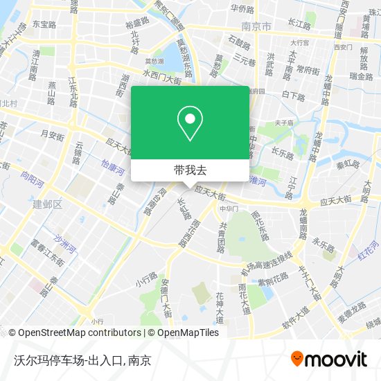 沃尔玛停车场-出入口地图