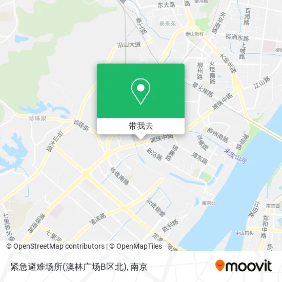 紧急避难场所(澳林广场B区北)地图