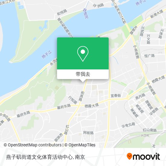 燕子矶街道文化体育活动中心地图