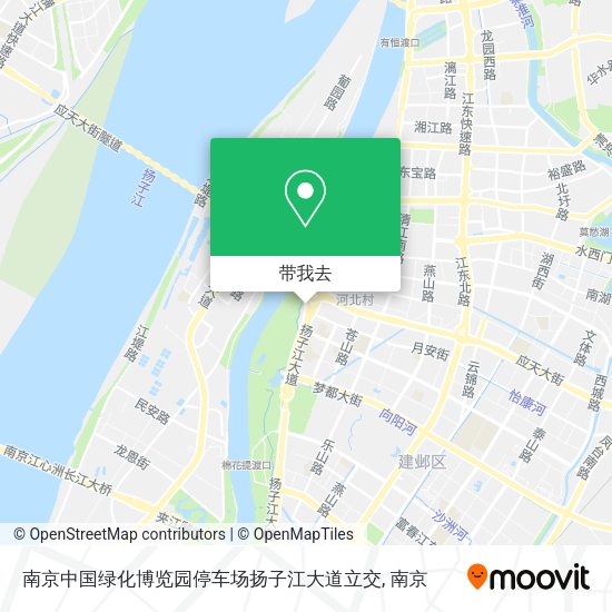 南京中国绿化博览园停车场扬子江大道立交地图
