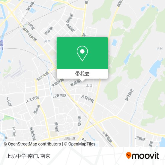 上坊中学-南门地图