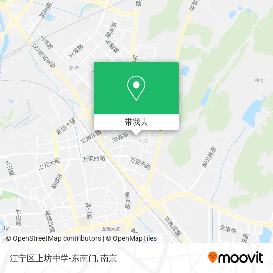 江宁区上坊中学-东南门地图