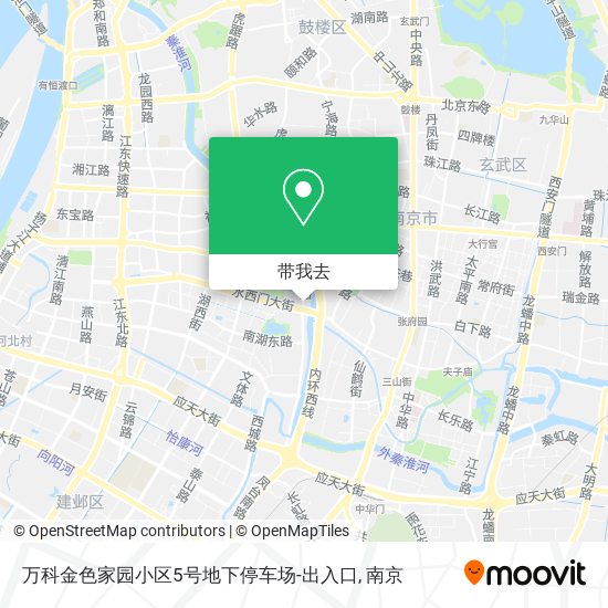 万科金色家园小区5号地下停车场-出入口地图