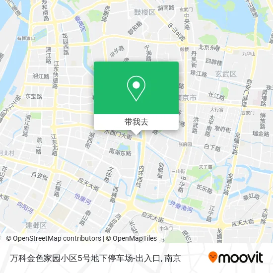 万科金色家园小区5号地下停车场-出入口地图
