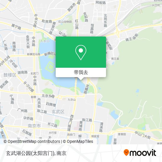 玄武湖公园(太阳宫门)地图