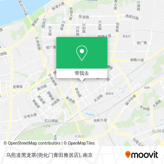 乌煎道黑龙茶(尧化门青田雅居店)地图