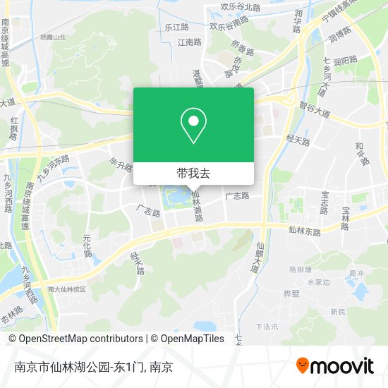 南京市仙林湖公园-东1门地图