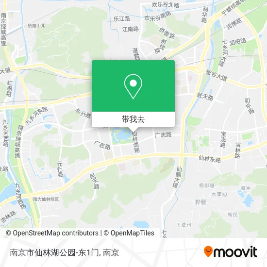 南京市仙林湖公园-东1门地图