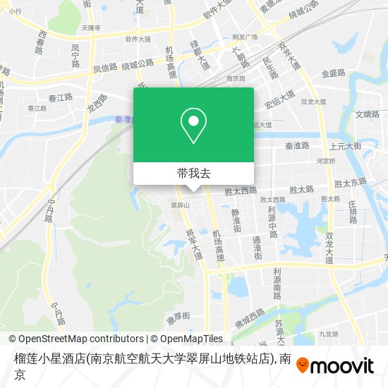 榴莲小星酒店(南京航空航天大学翠屏山地铁站店)地图