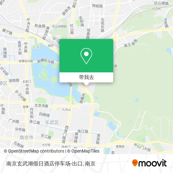 南京玄武湖假日酒店停车场-出口地图