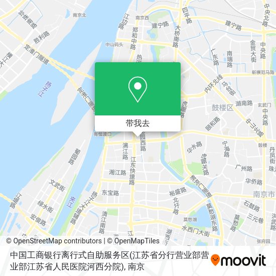 中国工商银行离行式自助服务区(江苏省分行营业部营业部江苏省人民医院河西分院)地图