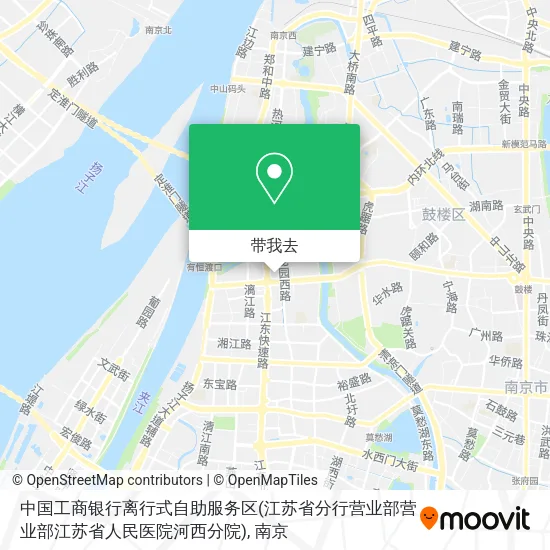 中国工商银行离行式自助服务区(江苏省分行营业部营业部江苏省人民医院河西分院)地图