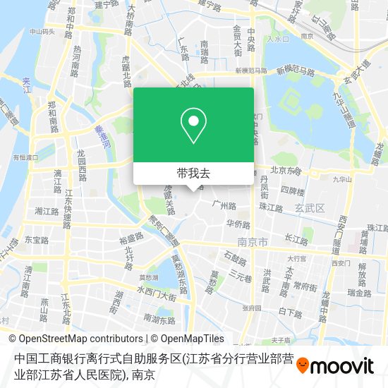 中国工商银行离行式自助服务区(江苏省分行营业部营业部江苏省人民医院)地图