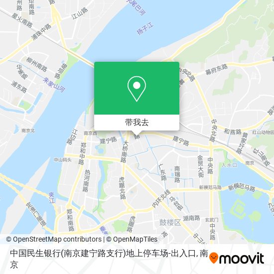 中国民生银行(南京建宁路支行)地上停车场-出入口地图