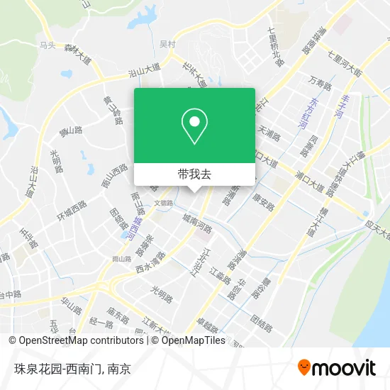 珠泉花园-西南门地图