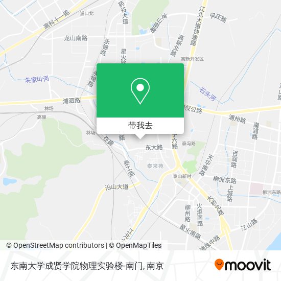 东南大学成贤学院物理实验楼-南门地图