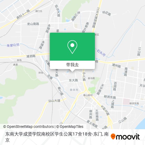 东南大学成贤学院南校区学生公寓17舍18舍-东门地图