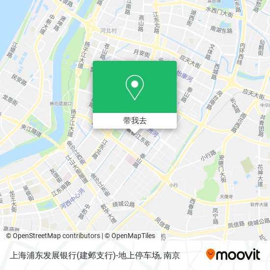 上海浦东发展银行(建邺支行)-地上停车场地图