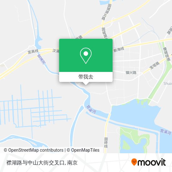 襟湖路与中山大街交叉口地图