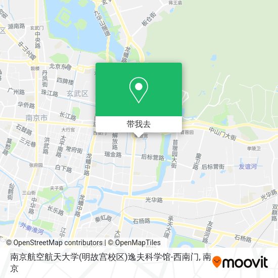 南京航空航天大学(明故宫校区)逸夫科学馆-西南门地图