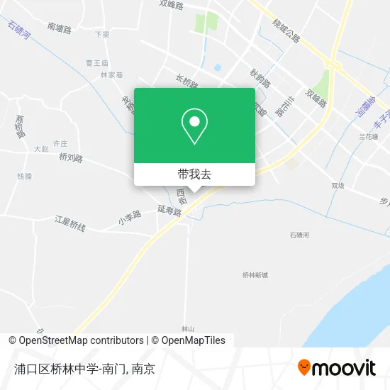 浦口区桥林中学-南门地图