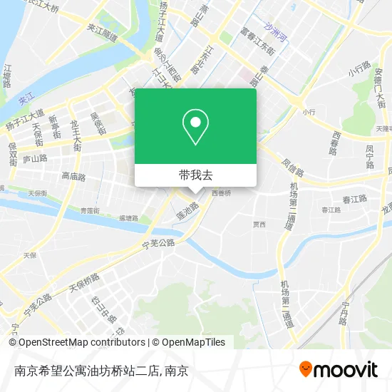 南京希望公寓油坊桥站二店地图