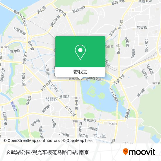 玄武湖公园-观光车模范马路门站地图